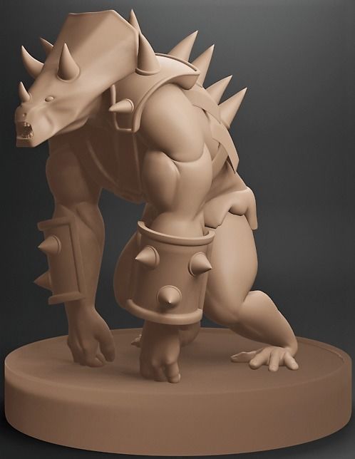 Hekkenasaur demon 3D print model_2