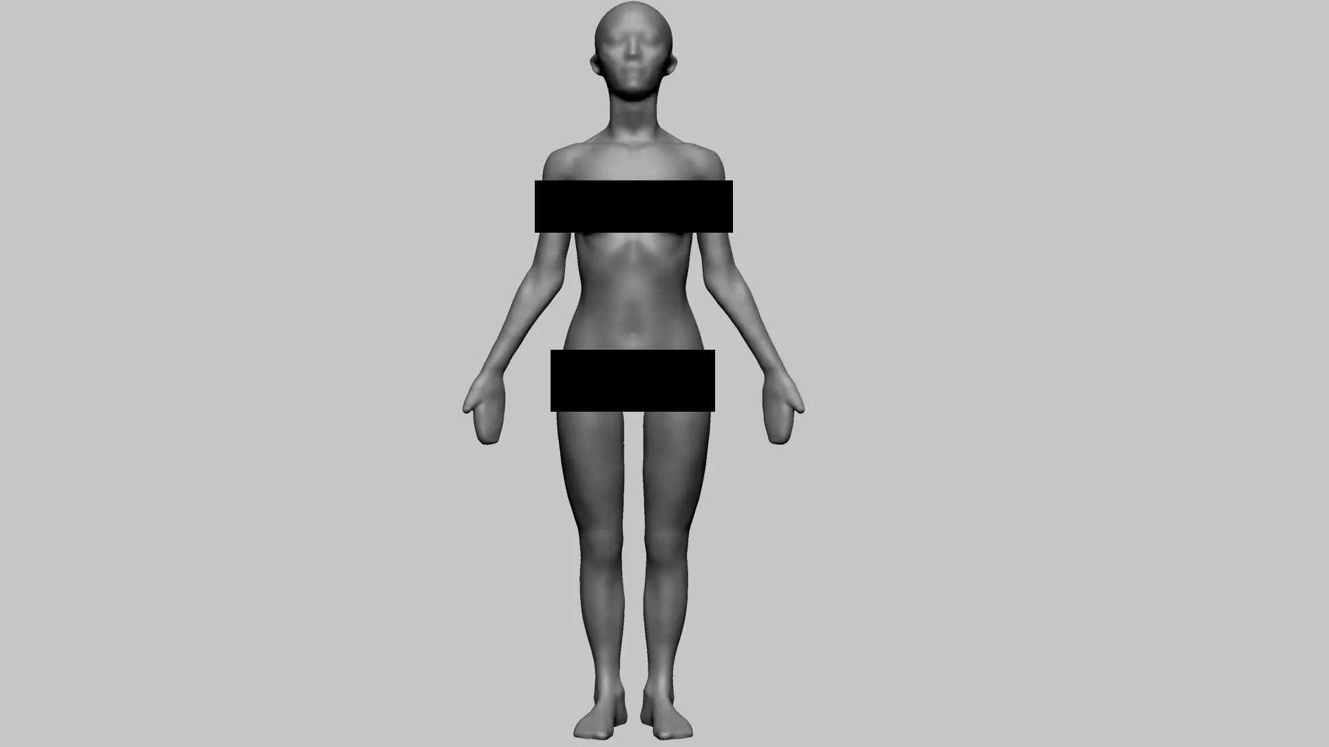 Base Female Anatomy B 3D model_0