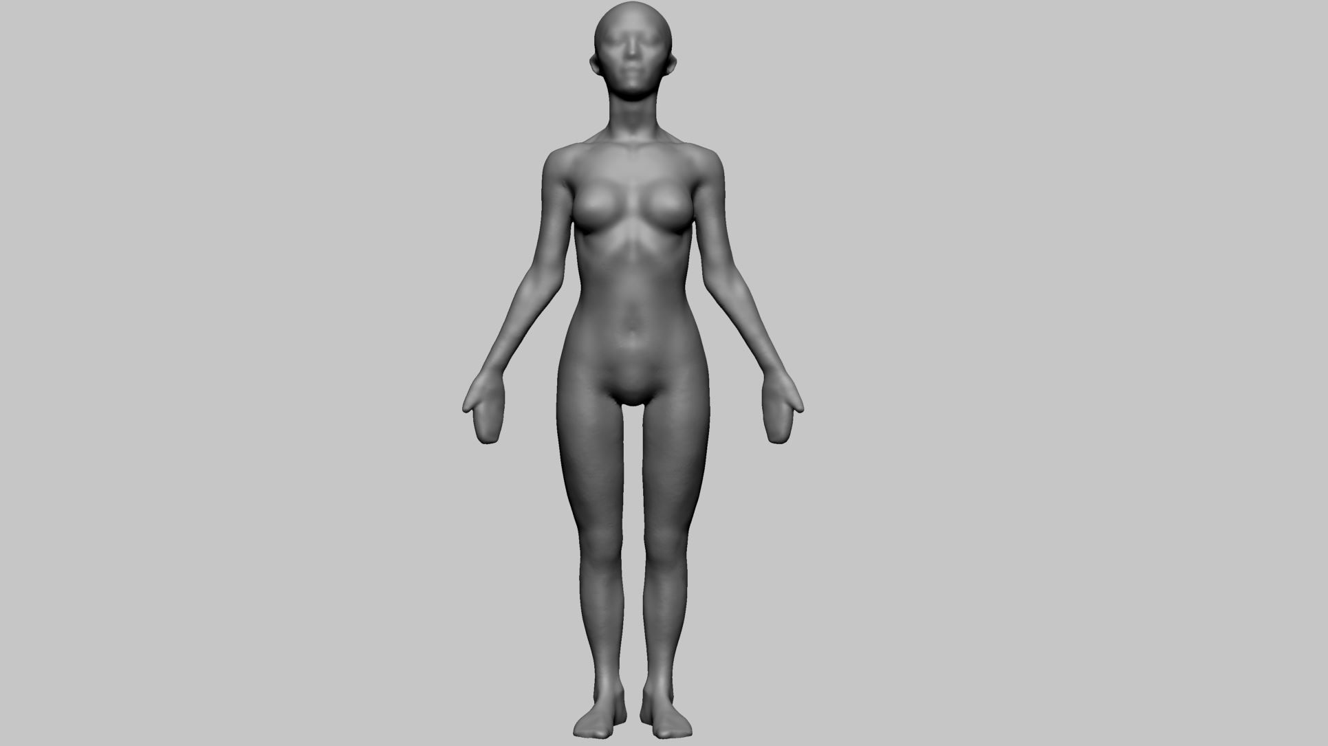 Base Female Anatomy B 3D model_1