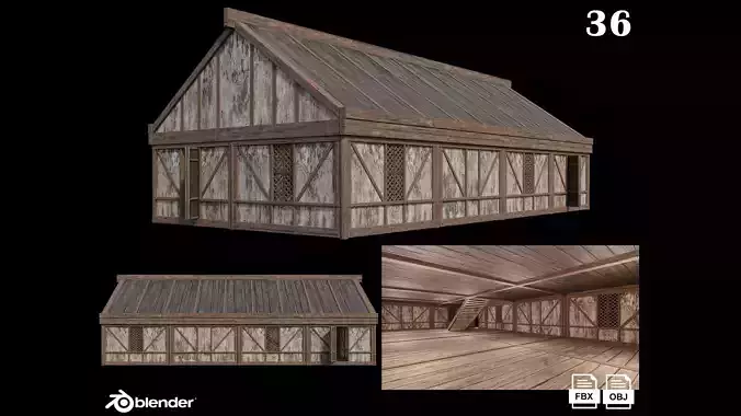 Medieval Houses 36- 4K Textures Game Ready