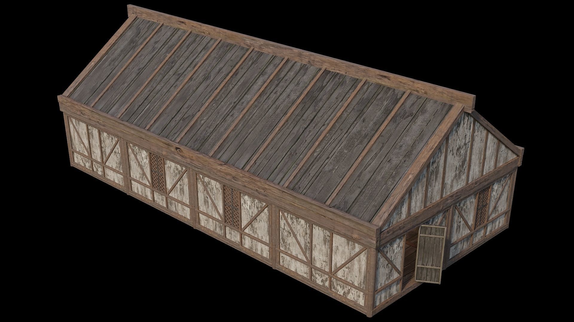 Medieval Houses 36- 4K Textures Game Ready Low-poly 3D model_11