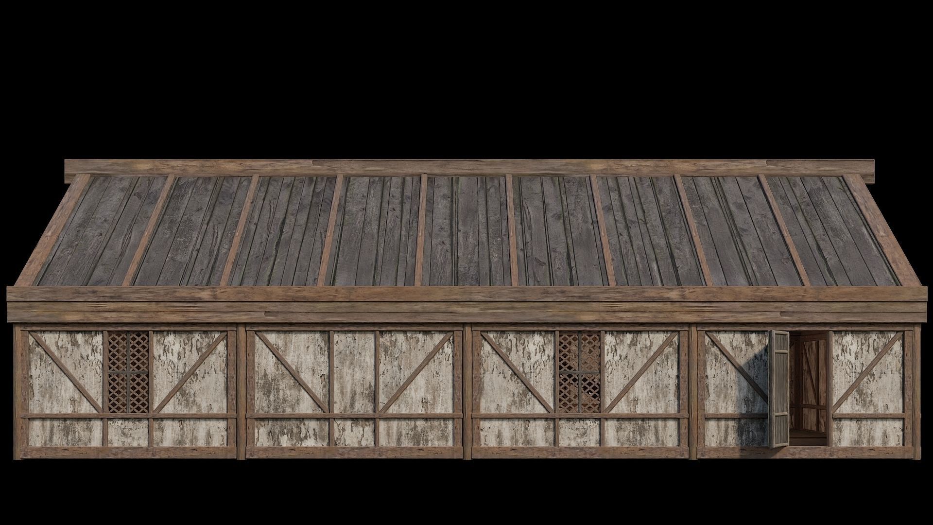 Medieval Houses 36- 4K Textures Game Ready Low-poly 3D model_3