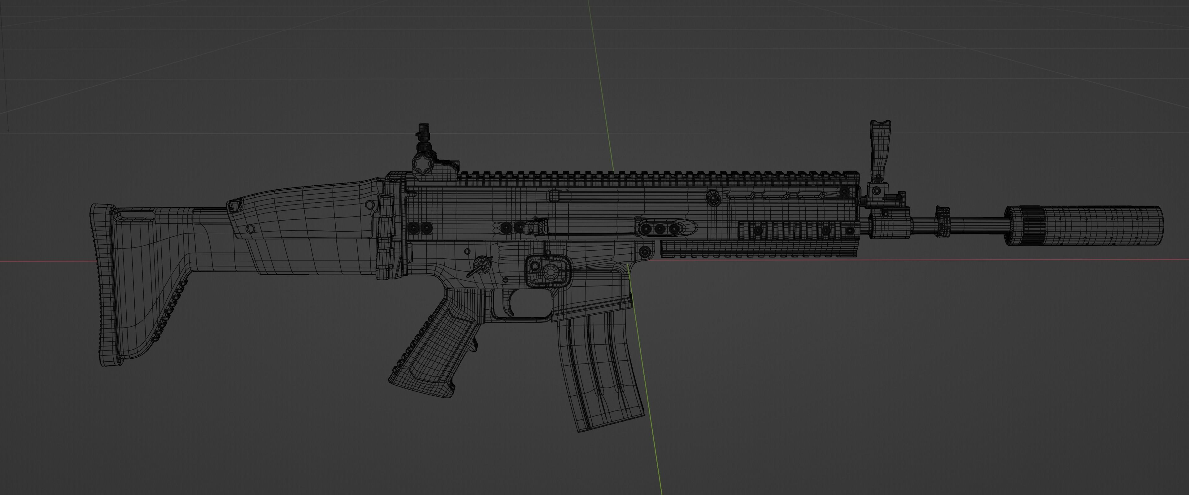 FN SCAR-H High Poly Free 3D model_12