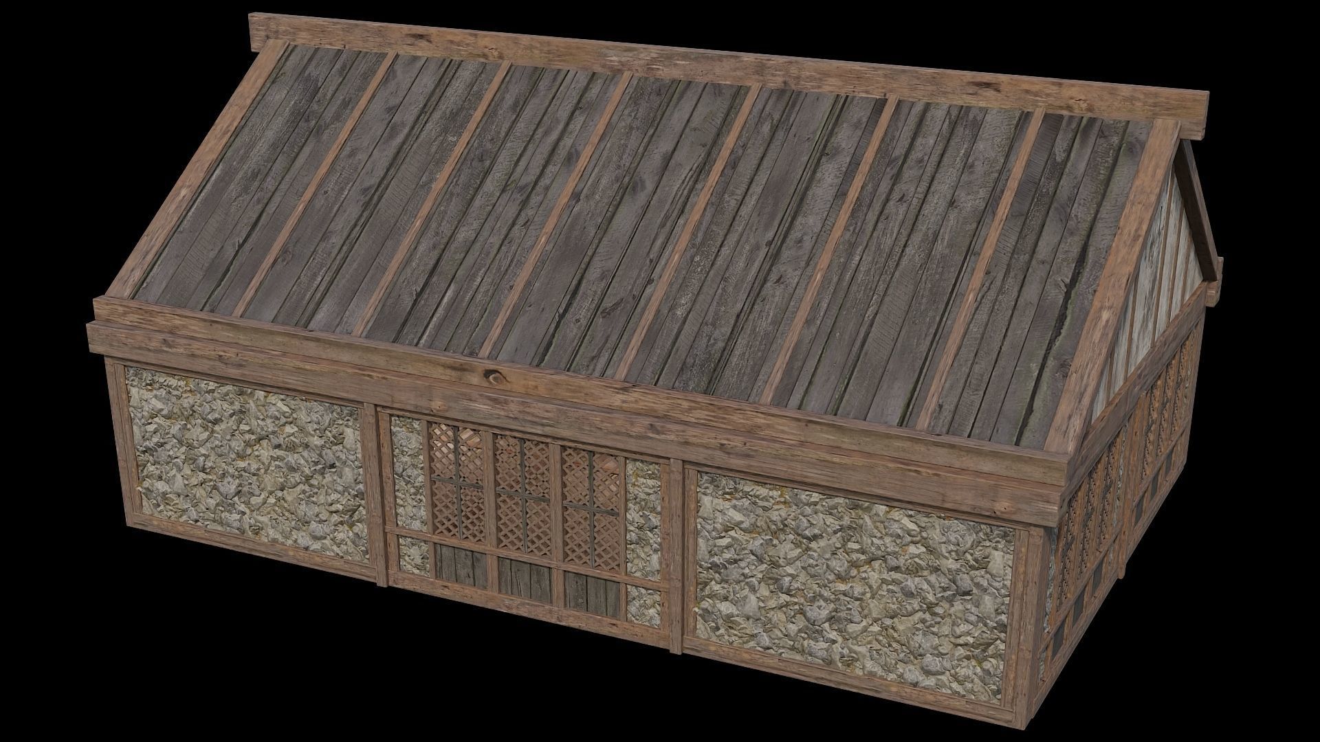 Medieval Houses 38- 4K Textures Game Ready Low-poly 3D model_12