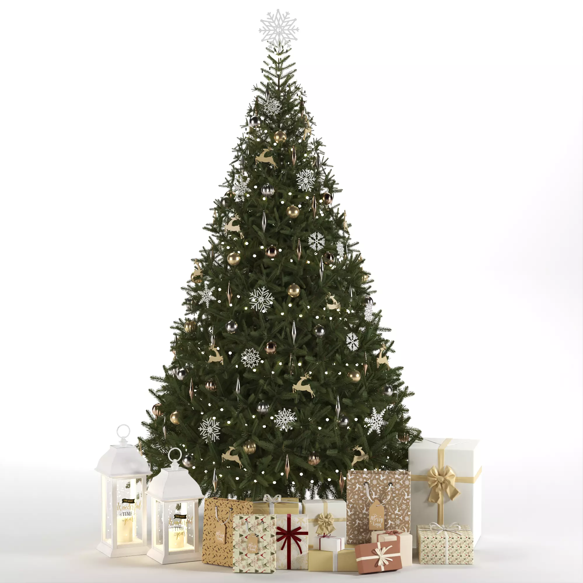 Christmas Decorative set 01 3D model_0