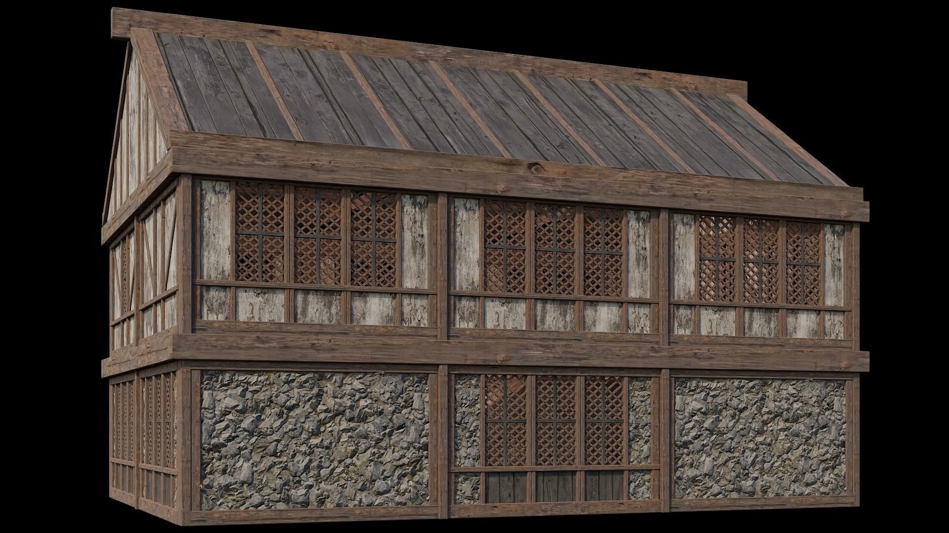 Medieval Houses 39- 4K Textures Game Ready Low-poly 3D model_9