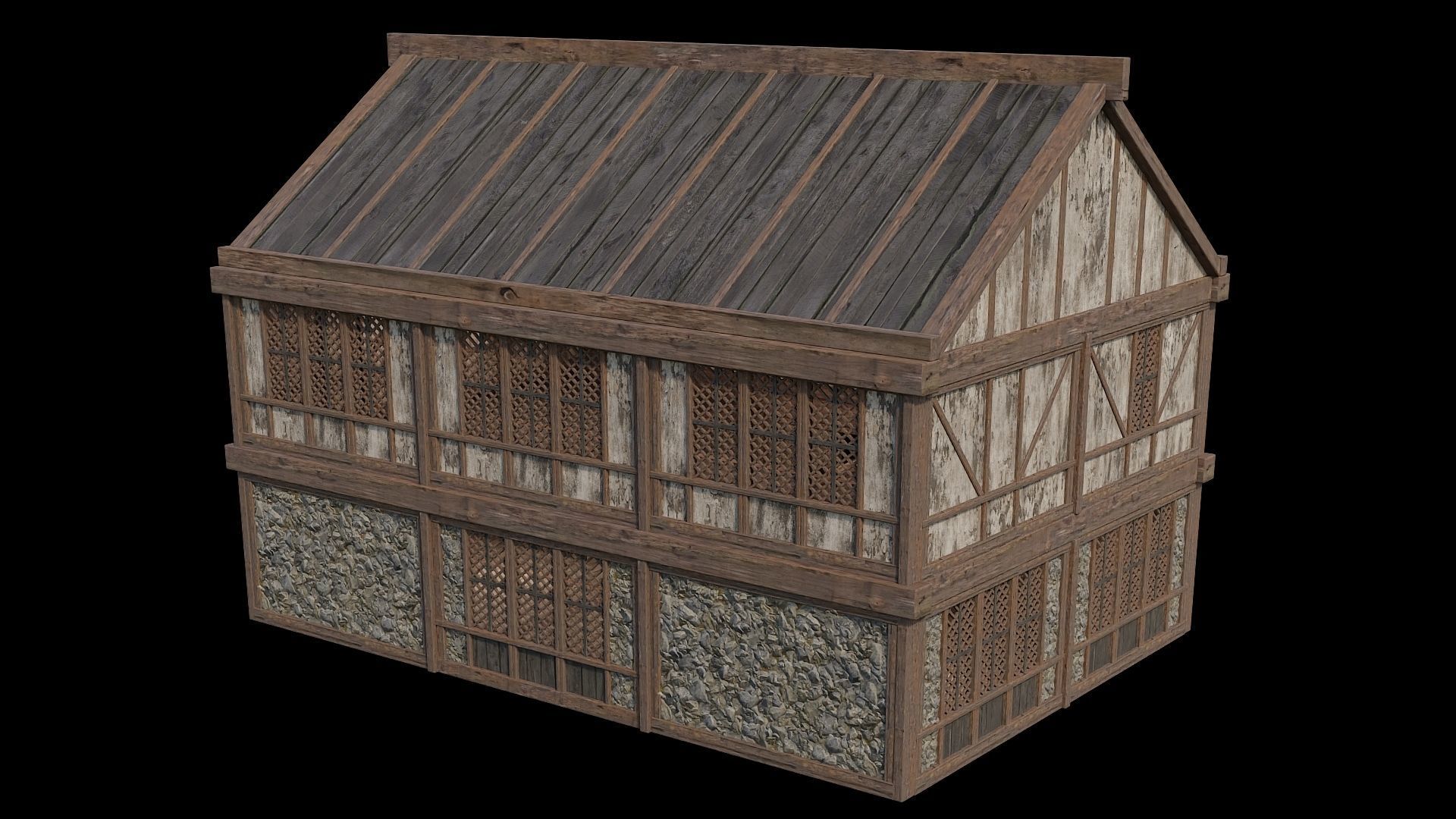 Medieval Houses 39- 4K Textures Game Ready Low-poly 3D model_11