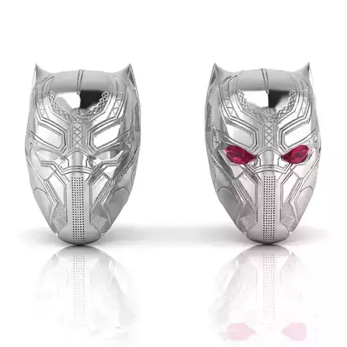 Black Panther Mask 3DM STL OBJ model for 3D printing and CNC