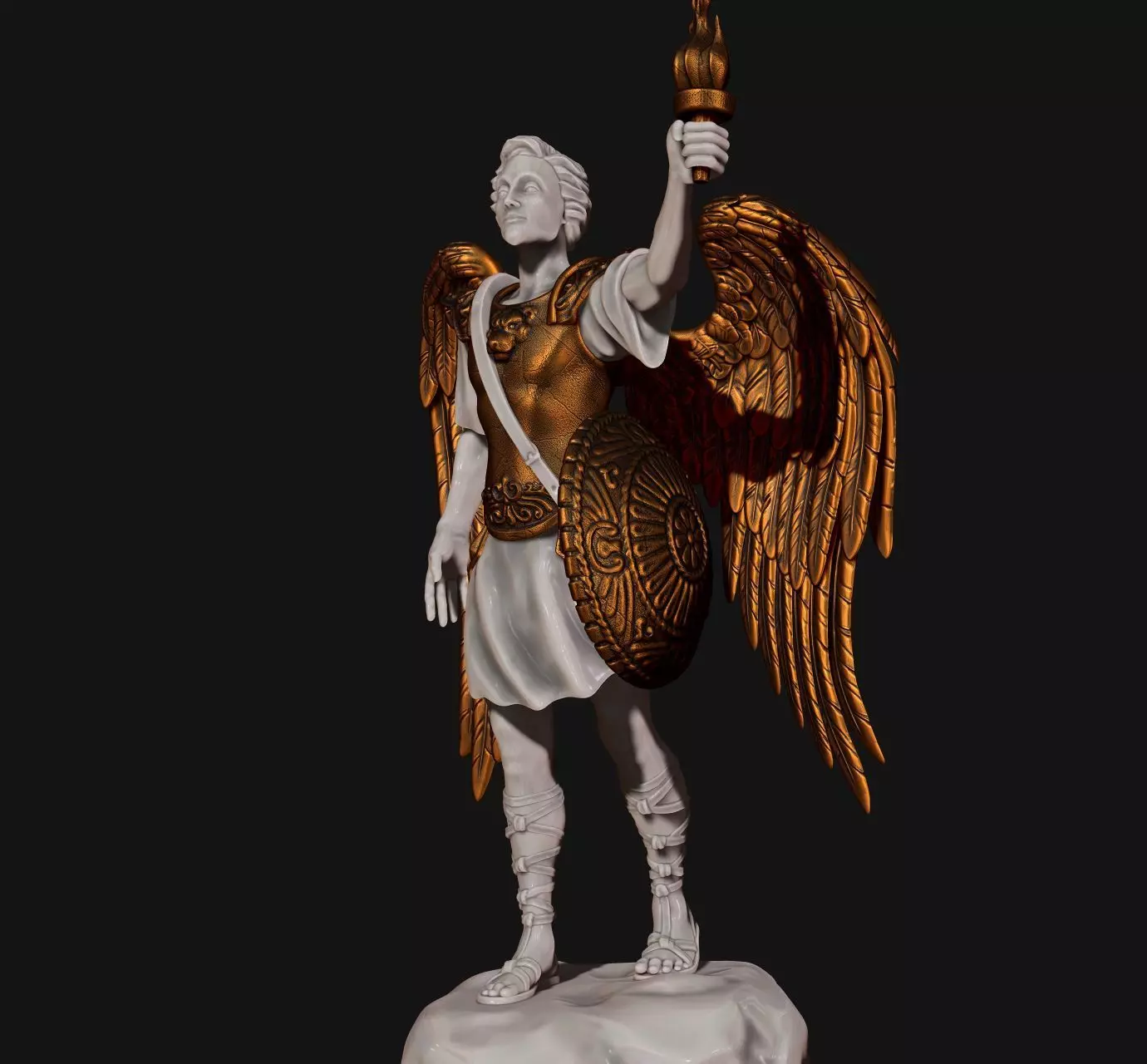 Gabriel Archangel - Metal - Wood - CNC Rounting and 3D print model_0