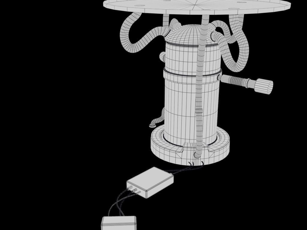 Sci-Fi Capsule Low-poly 3D model_8