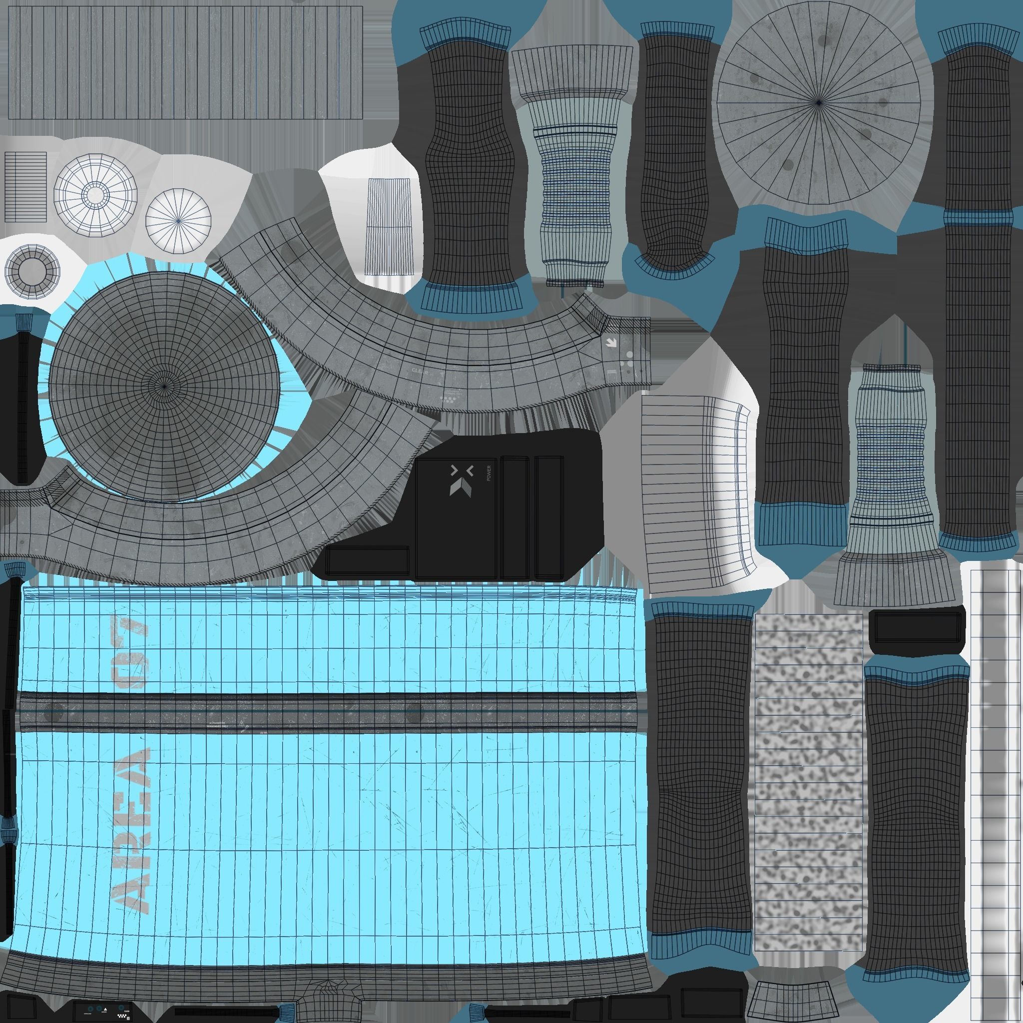 Sci-Fi Capsule Low-poly 3D model_9