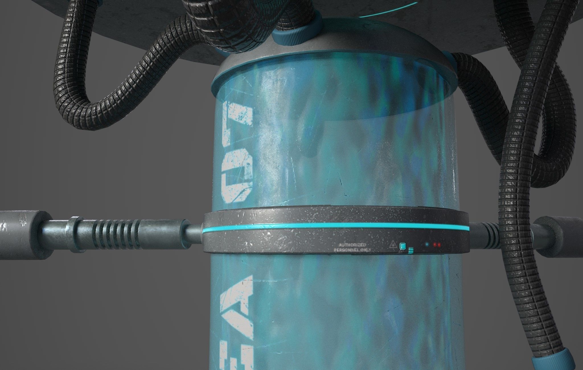 Sci-Fi Capsule Low-poly 3D model_4