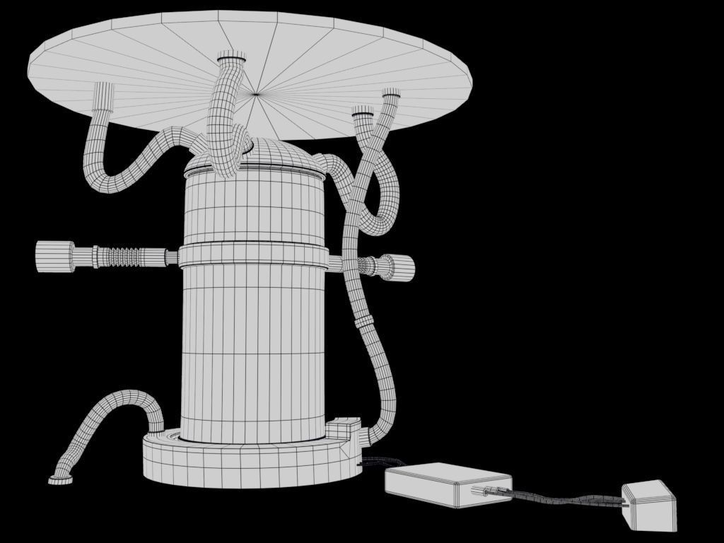 Sci-Fi Capsule Low-poly 3D model_6