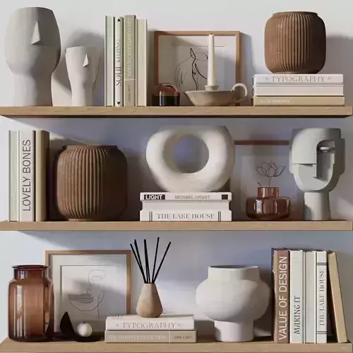 Decorative Set 01 Shelf 3D model