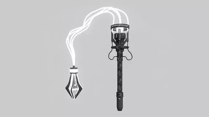 SciFi Flail A09 Black Camouflage - Sci Fi Weapon Design Low-poly 3D model
