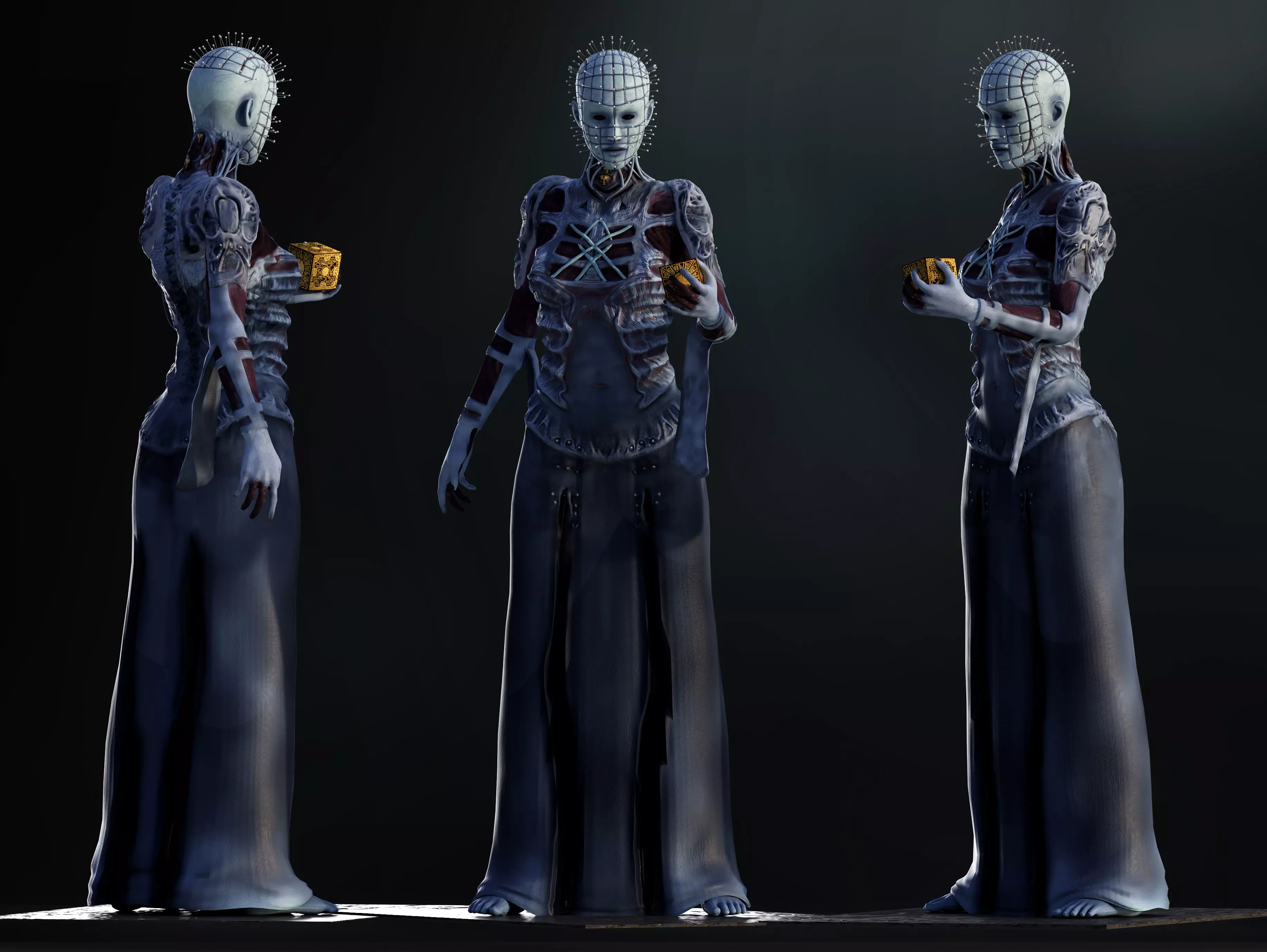 Pinhead  Low-poly 3D model_0