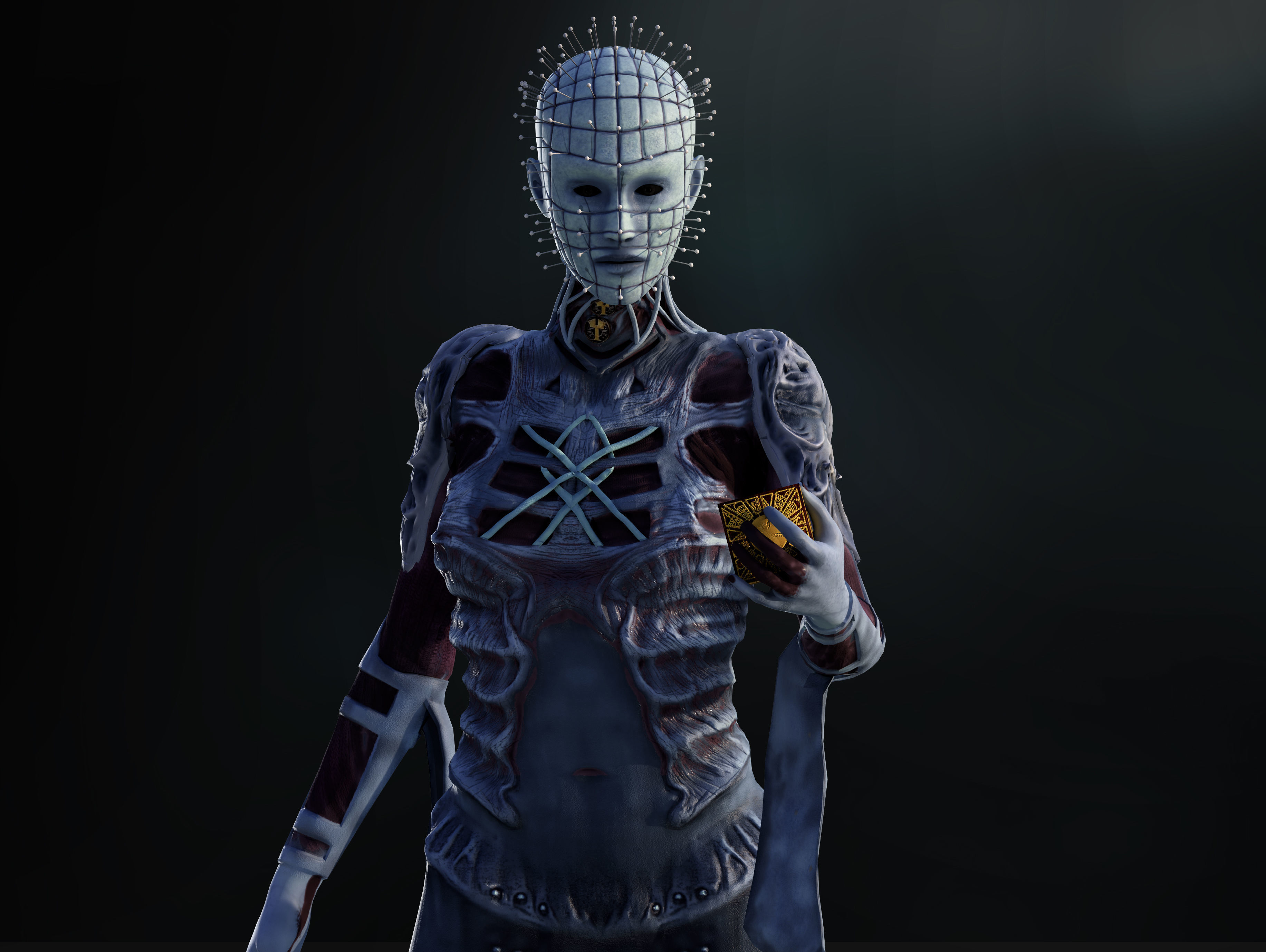 Pinhead  Low-poly 3D model_1