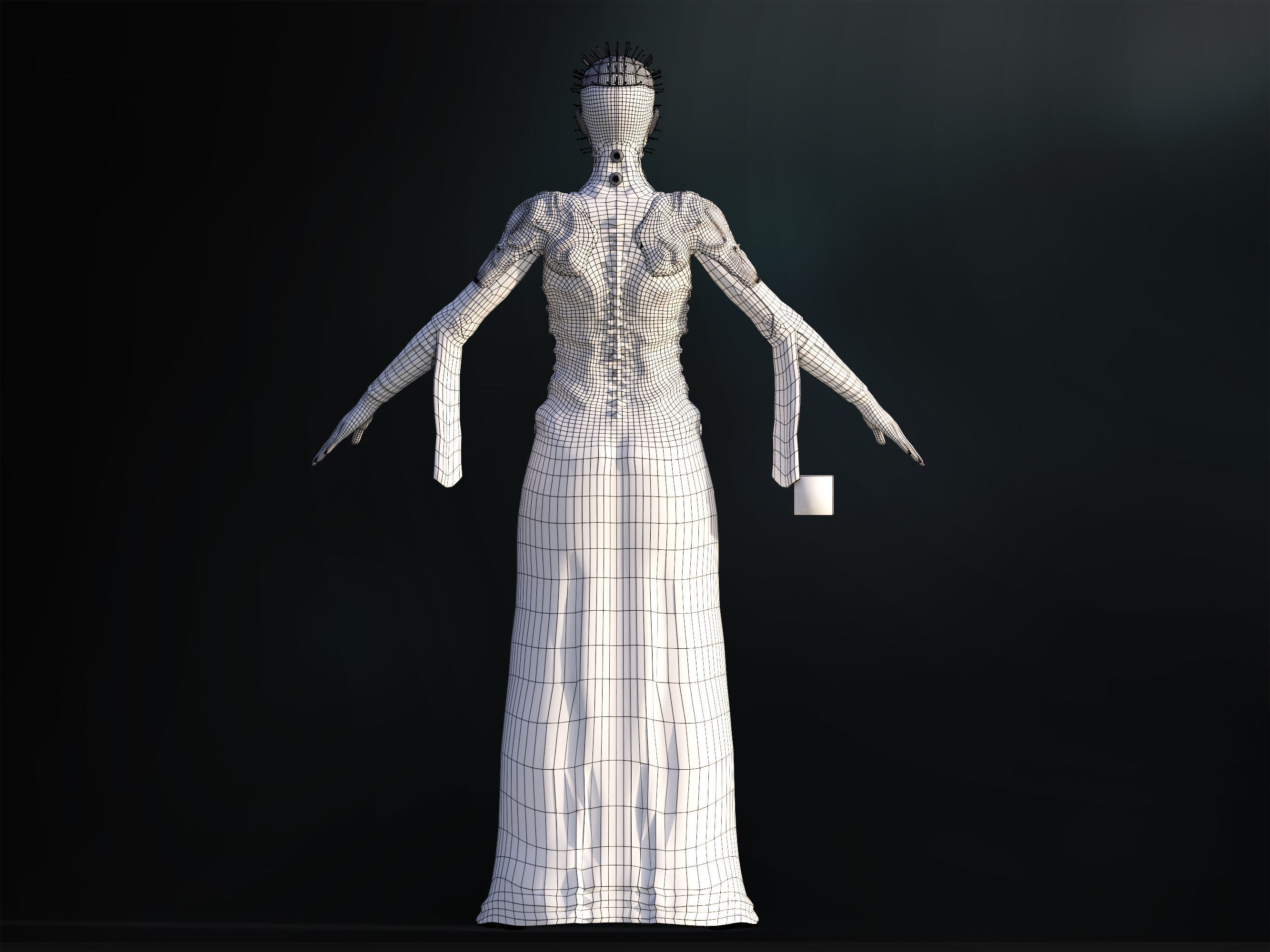 Pinhead  Low-poly 3D model_7