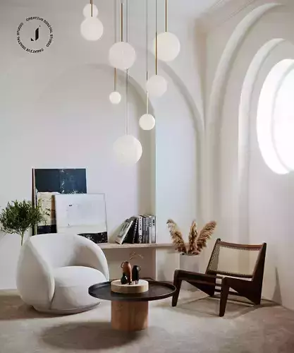 Modern Organic Interior Cinema 4d Corona Renderer 3D model