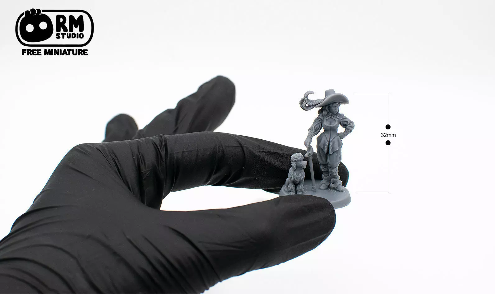 Lady With Dog Free 3D print model