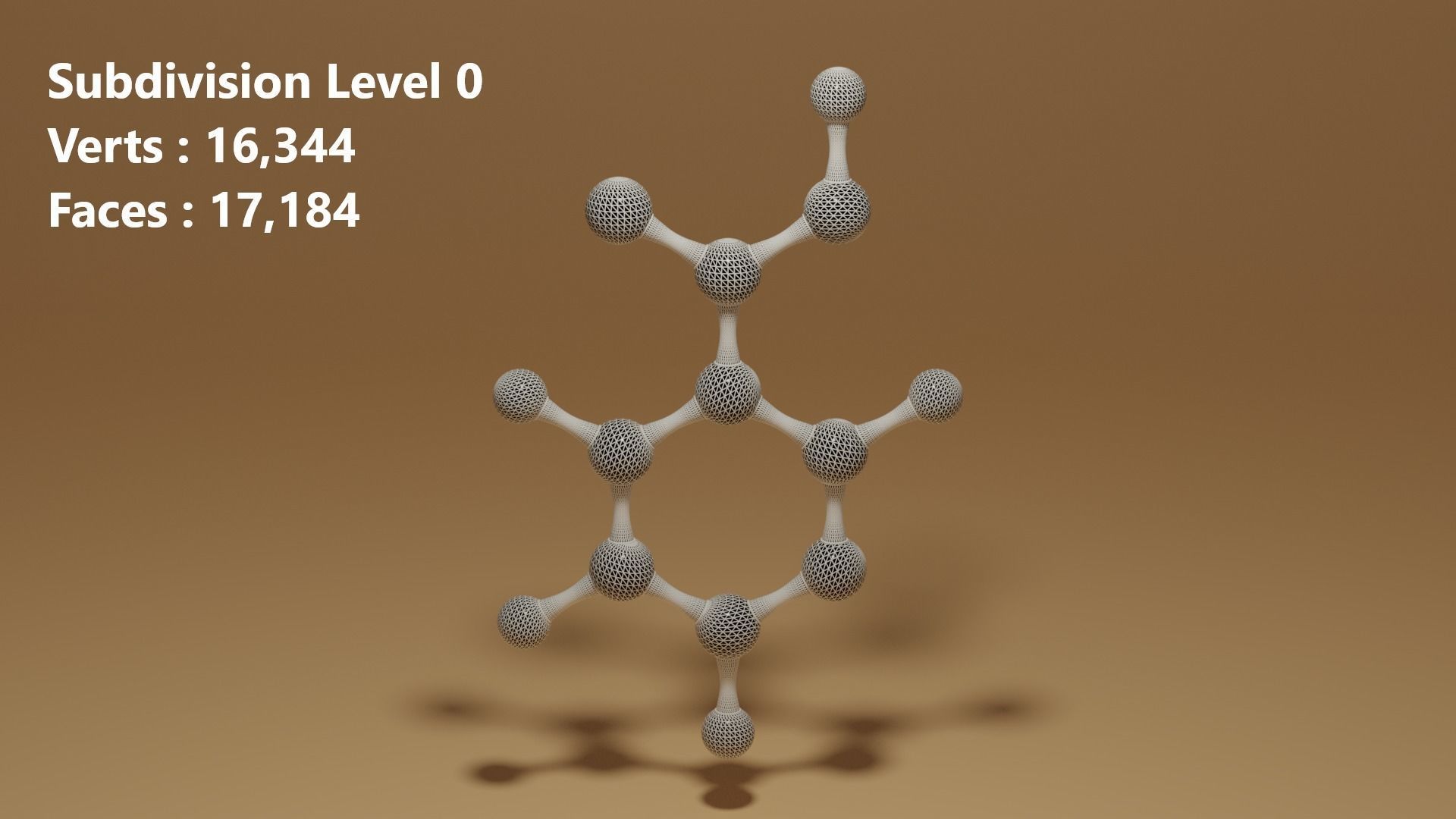 Vitamin B3 Niacin C6H5NO2 Molecule Low-poly 3D model_6