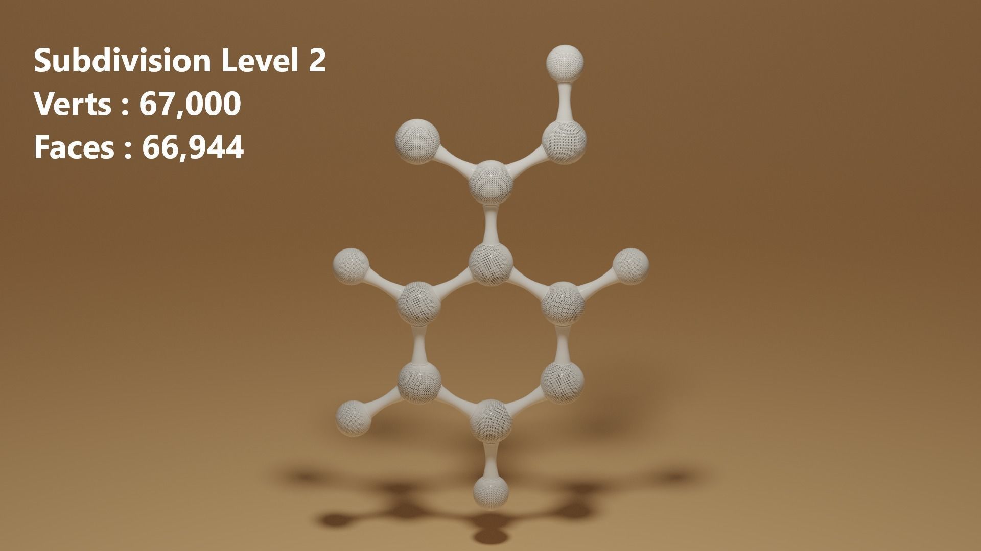 Vitamin B3 Niacin C6H5NO2 Molecule Low-poly 3D model_4