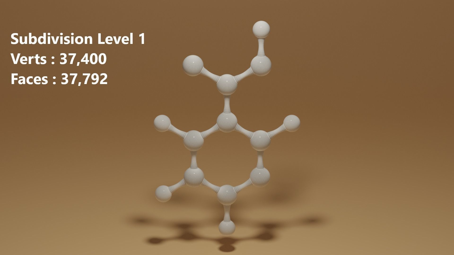 Vitamin B3 Niacin C6H5NO2 Molecule Low-poly 3D model_5