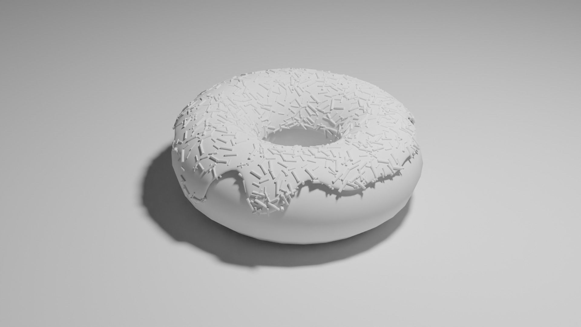 Realistic Donut with sprinkles 3D model_5