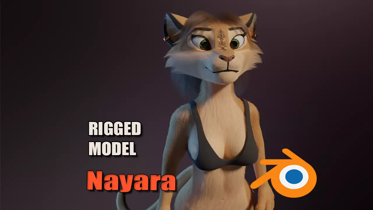Nayara Anthro Lioness 3D model_0