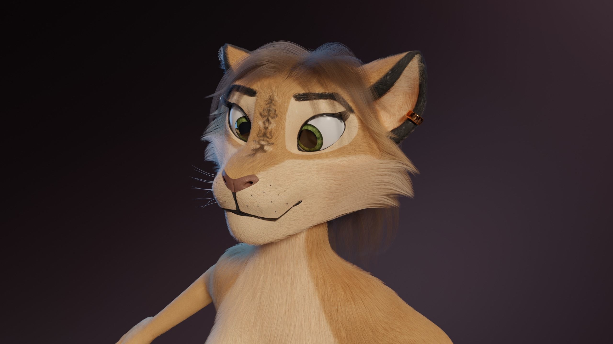 Nayara Anthro Lioness 3D model_4