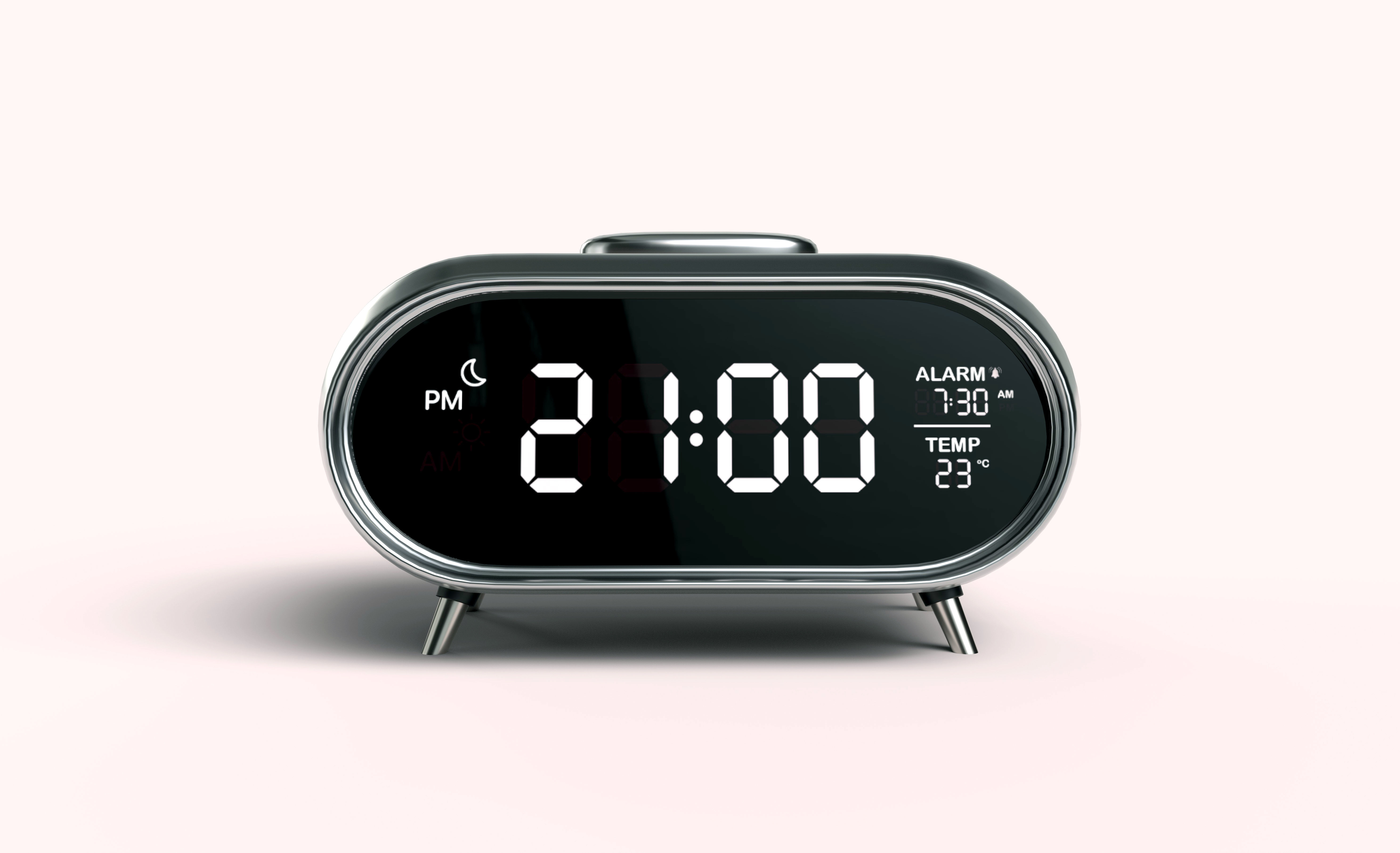 Classic Digital alarm clock 3D model_1