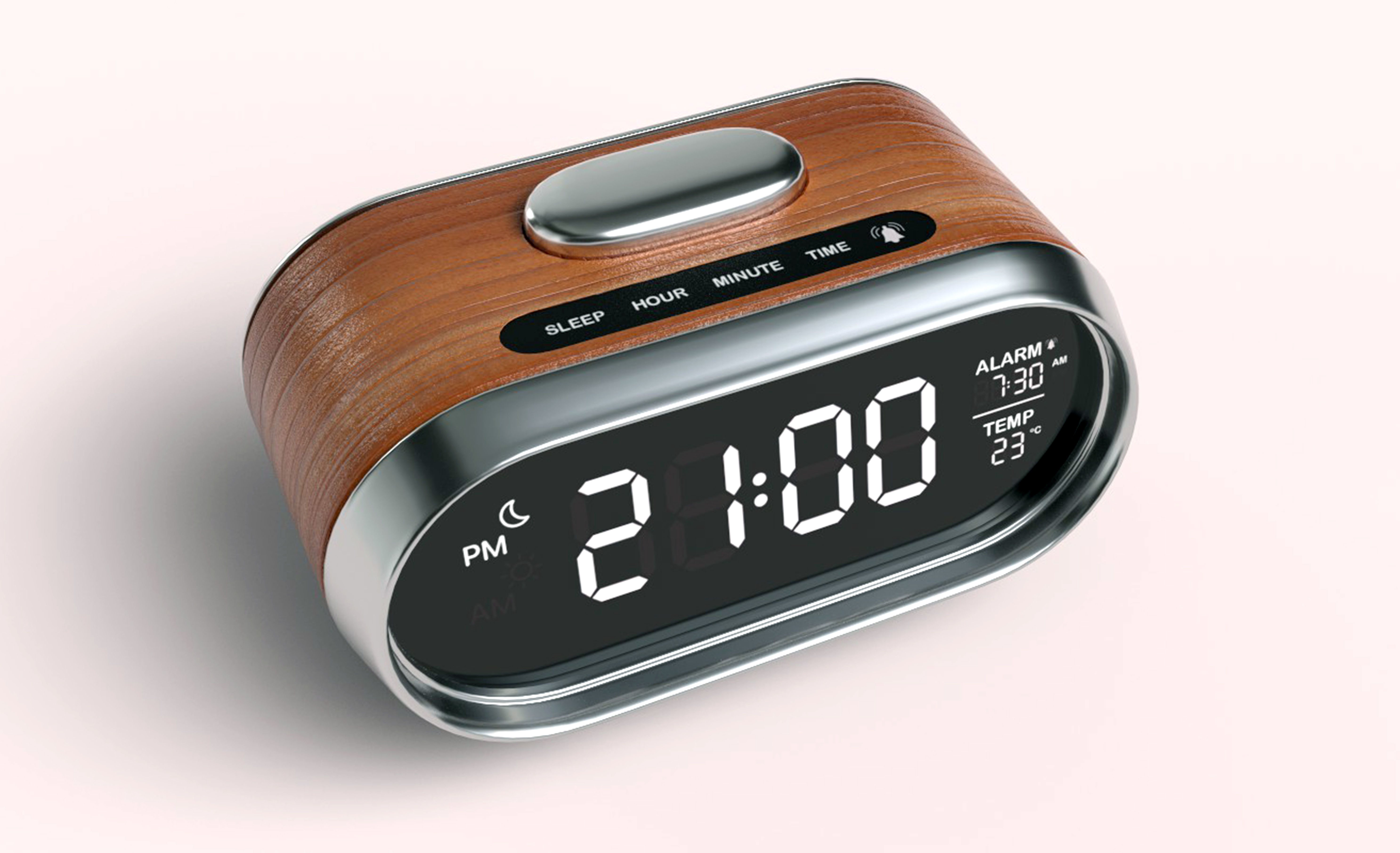 Classic Digital alarm clock 3D model_2