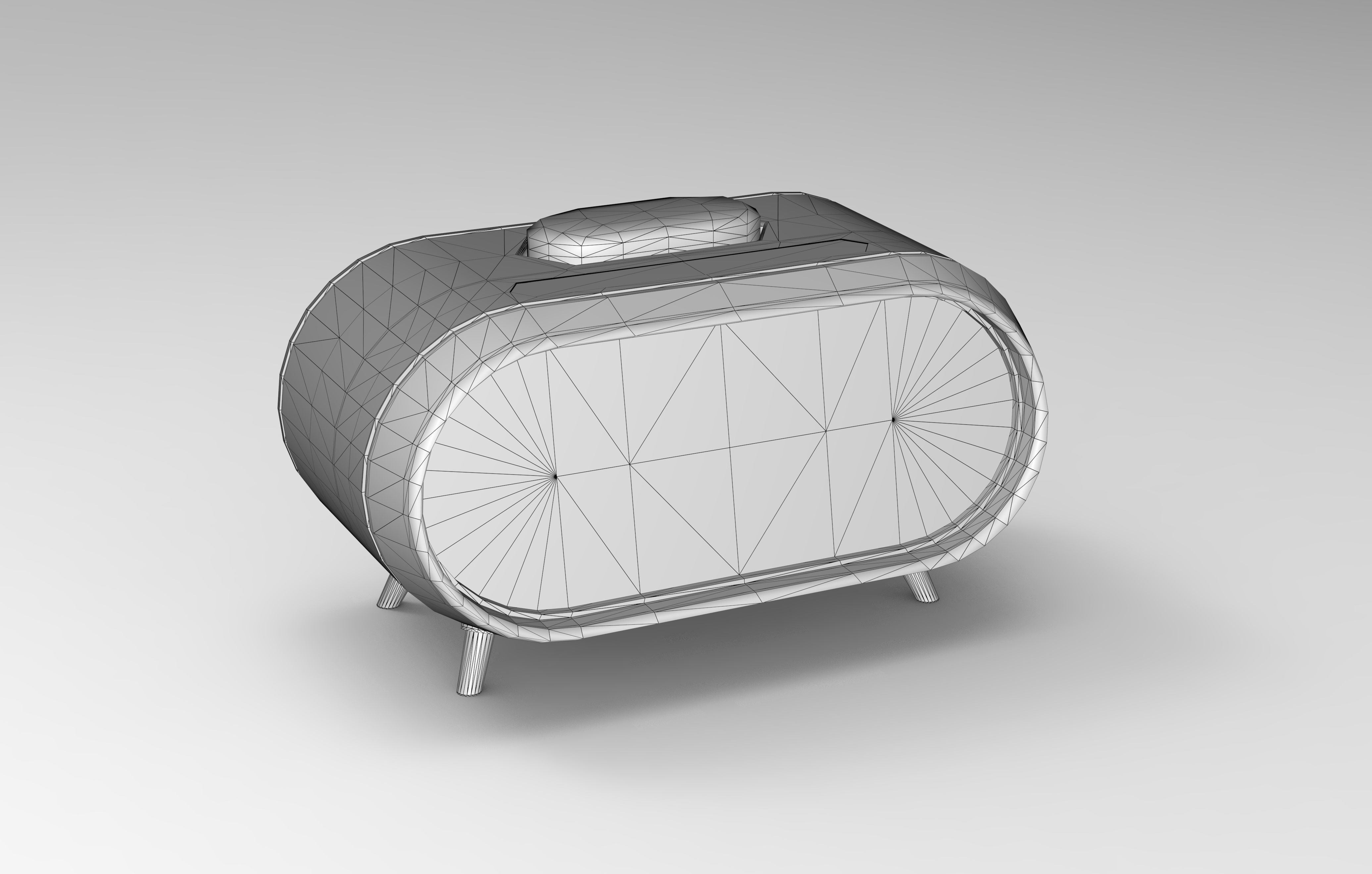 Classic Digital alarm clock 3D model_5