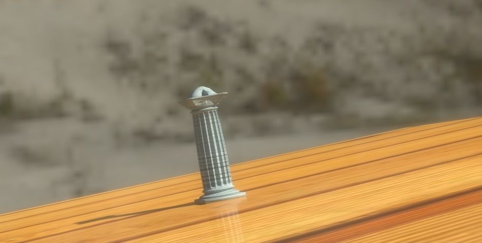 column keychain 3D print model_3