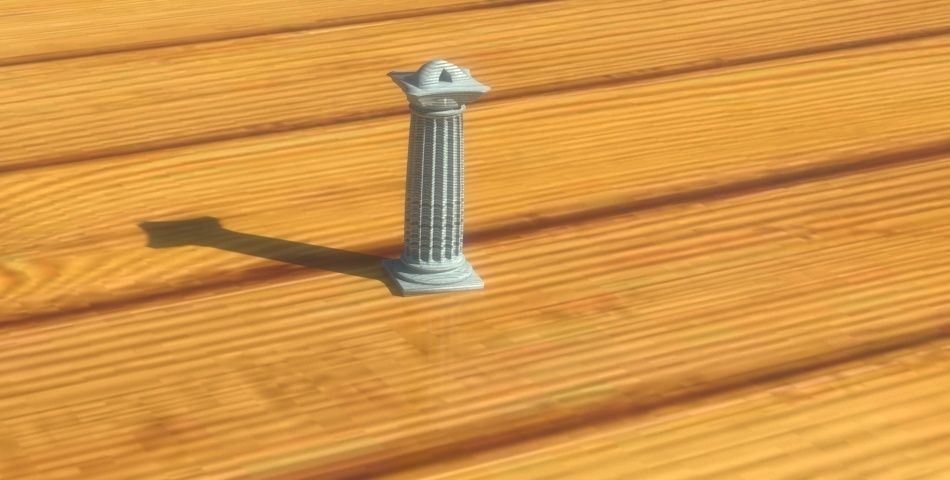 column keychain 3D print model_4