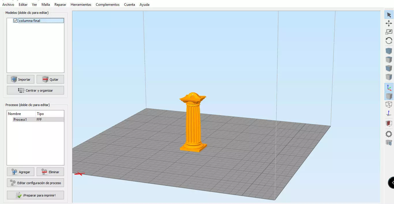 column keychain 3D print model_0