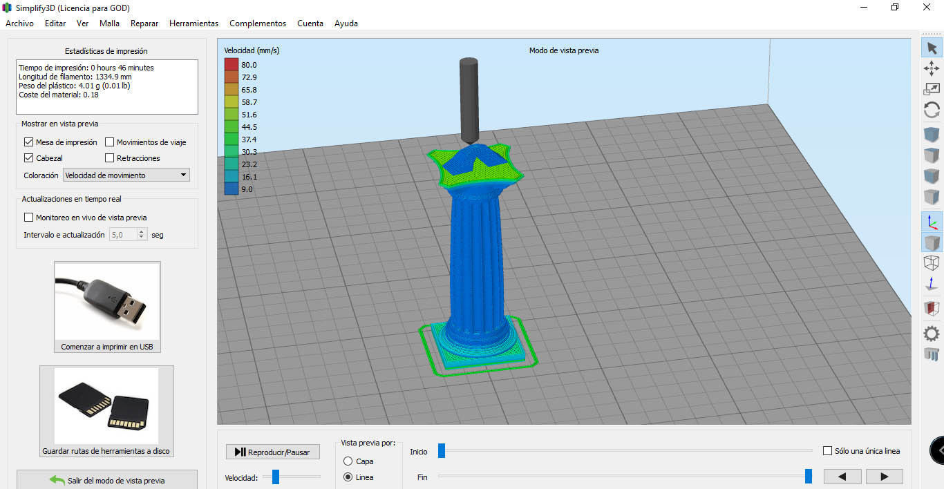 column keychain 3D print model_1