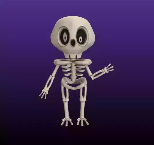 Cartoon style skeleton game asset