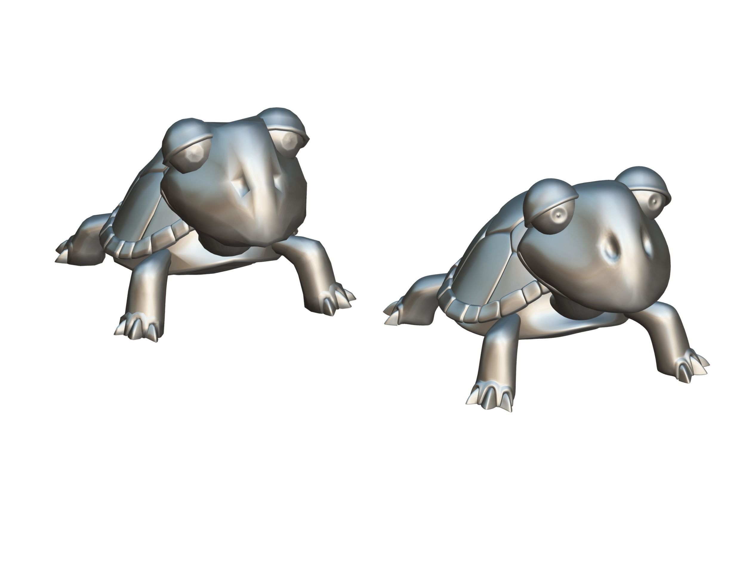 Hi-Poly Subdivision 3D Model Turtle Cartoon Low-poly 3D model_19