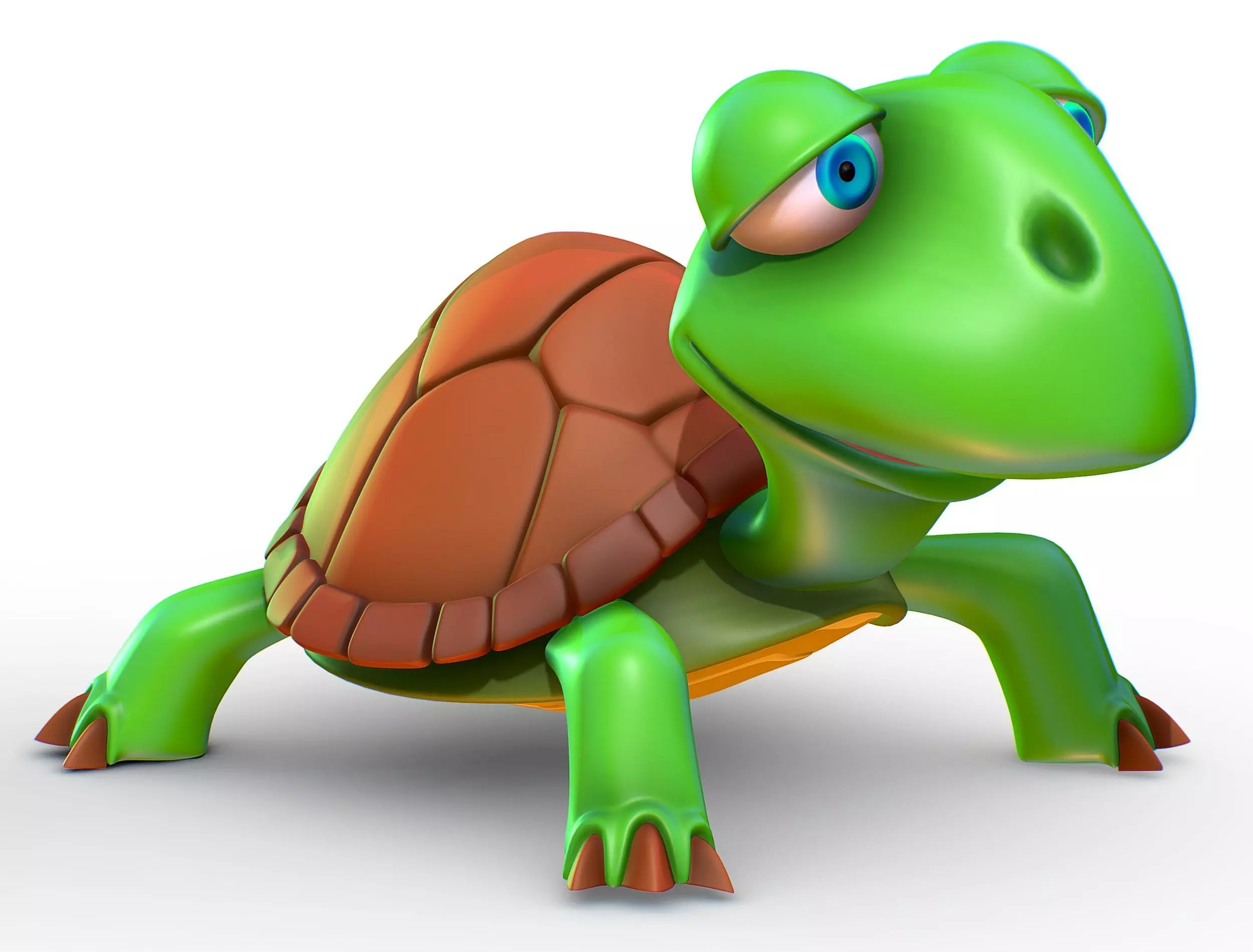 Hi-Poly Subdivision 3D Model Turtle Cartoon Low-poly 3D model_0