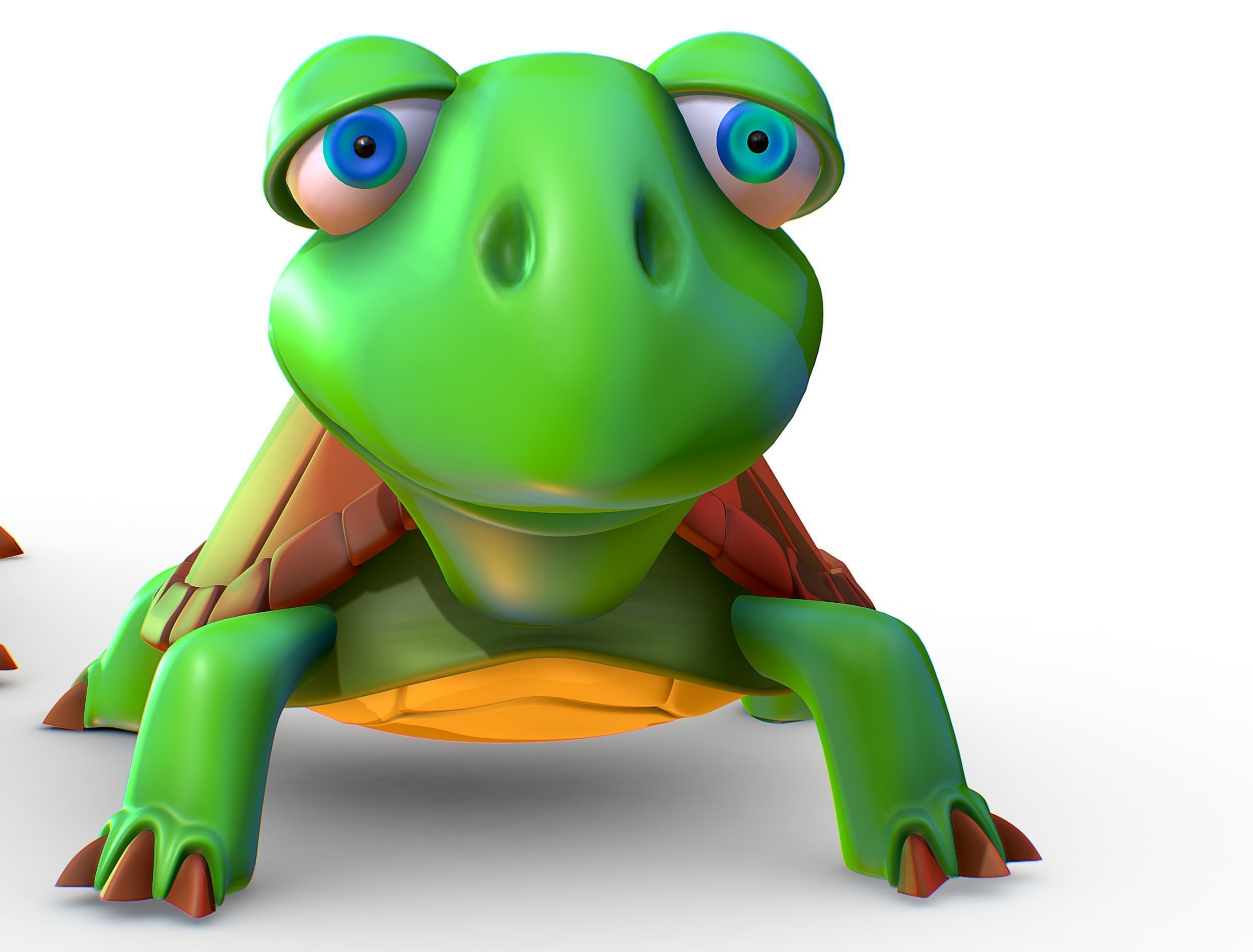 Hi-Poly Subdivision 3D Model Turtle Cartoon Low-poly 3D model_1