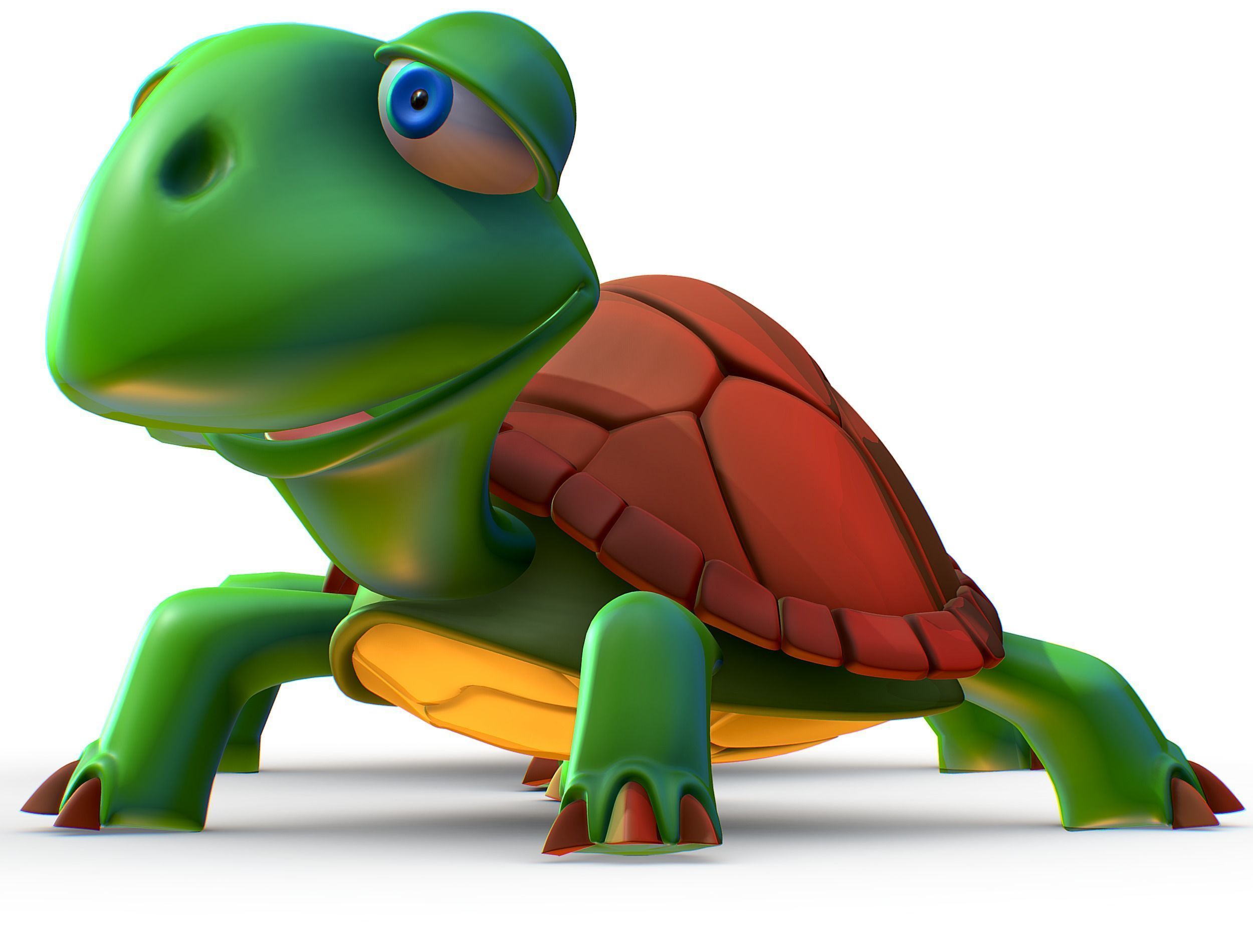 Hi-Poly Subdivision 3D Model Turtle Cartoon Low-poly 3D model_2