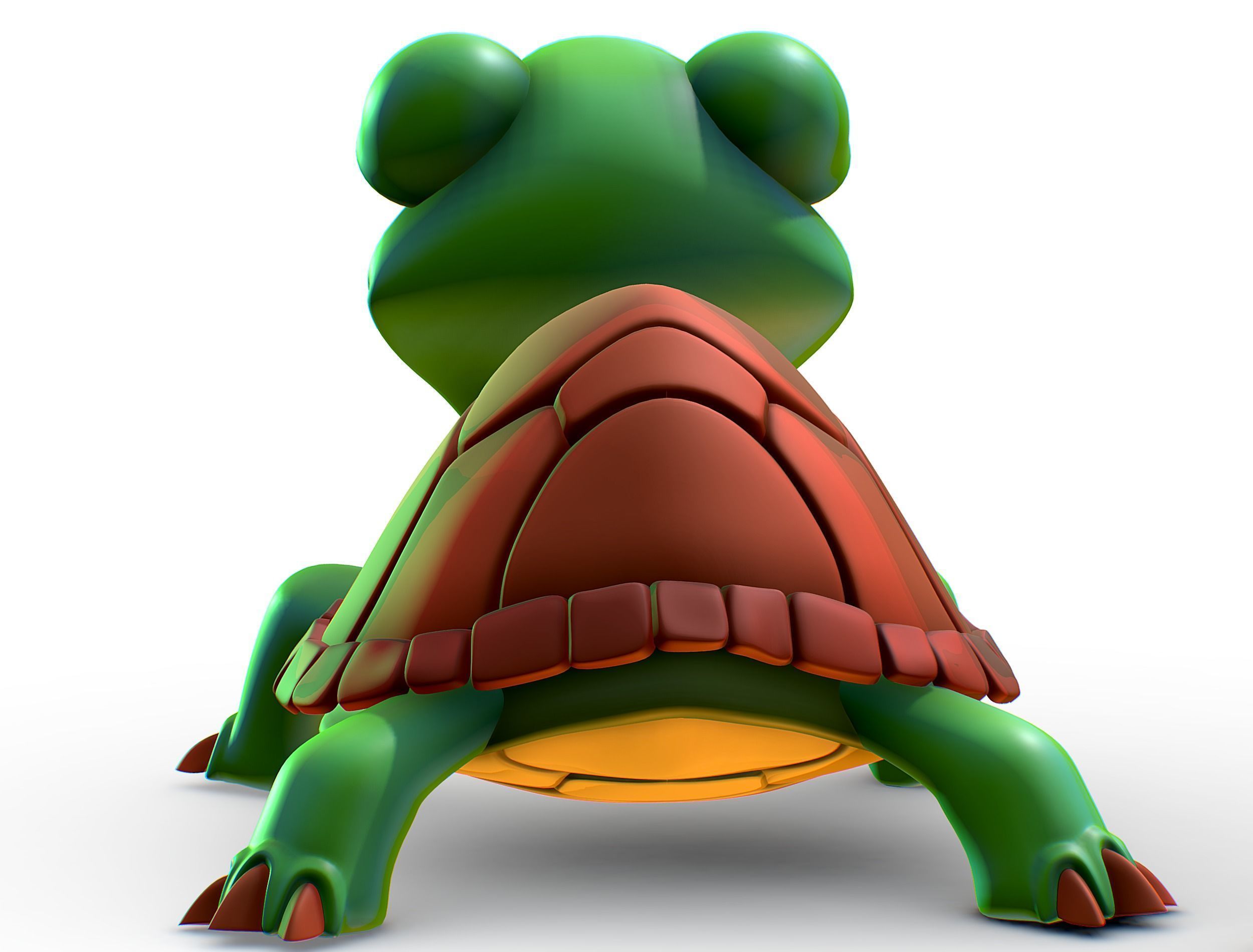 Hi-Poly Subdivision 3D Model Turtle Cartoon Low-poly 3D model_5