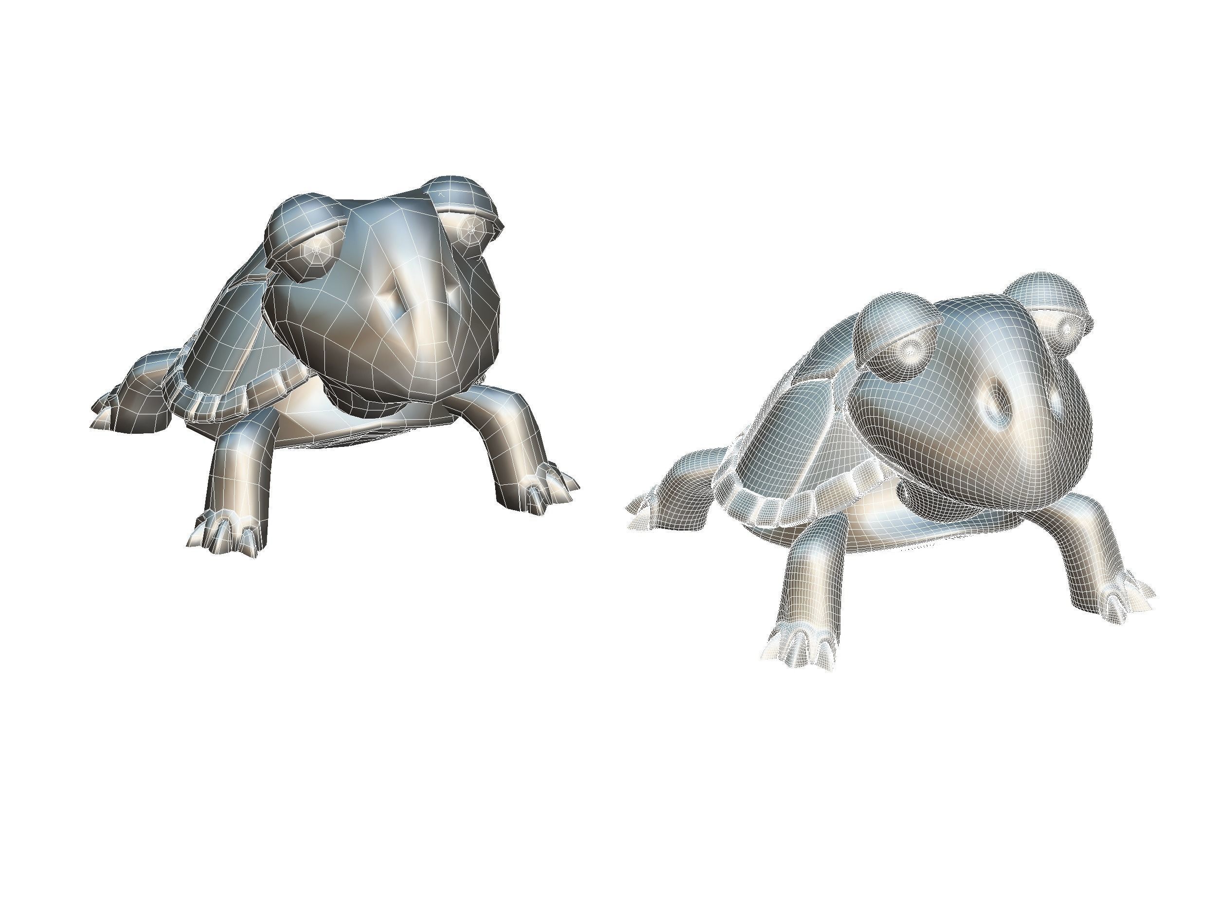 Hi-Poly Subdivision 3D Model Turtle Cartoon Low-poly 3D model_18