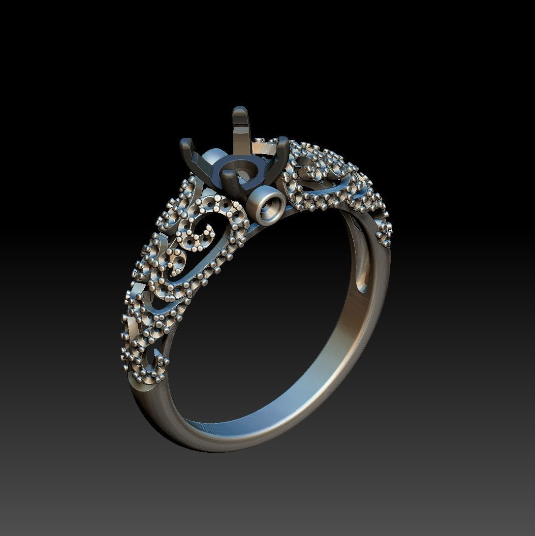 Beauty Ring 025 3D print model_14
