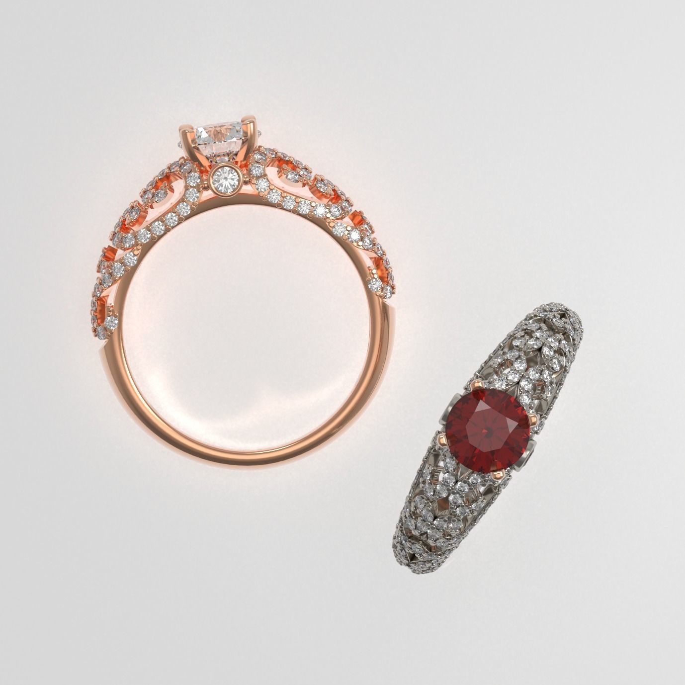 Beauty Ring 025 3D print model_7