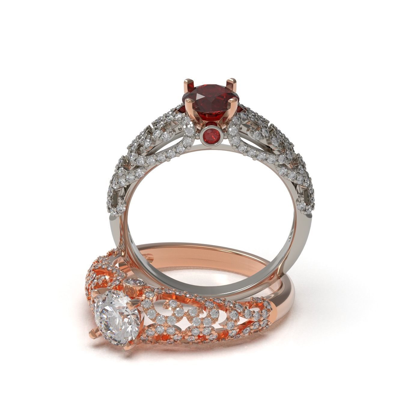 Beauty Ring 025 3D print model_5