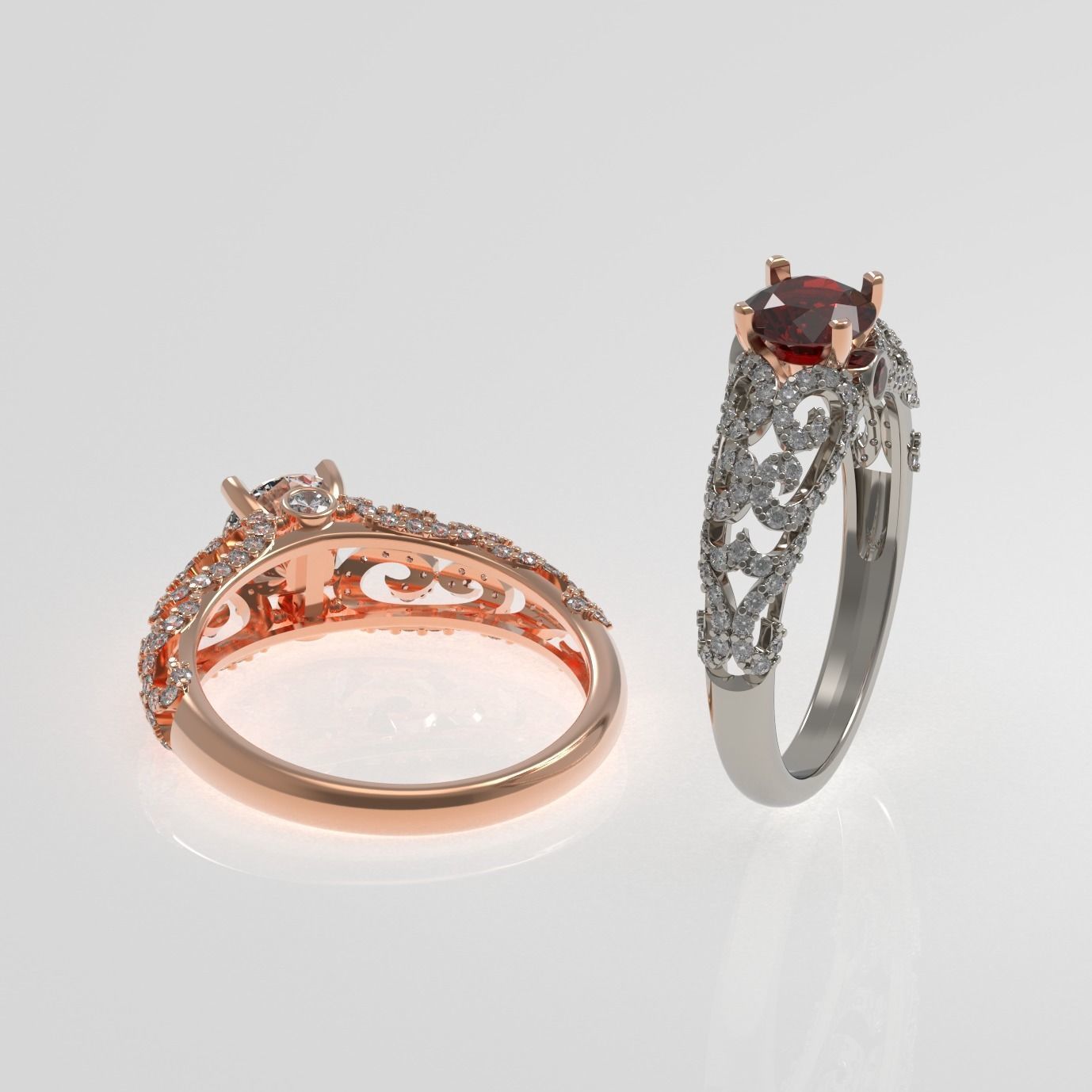 Beauty Ring 025 3D print model_6