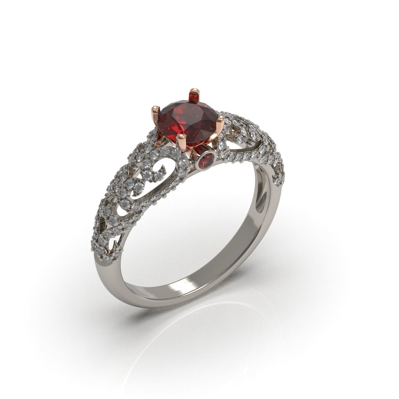 Beauty Ring 025 3D print model_1