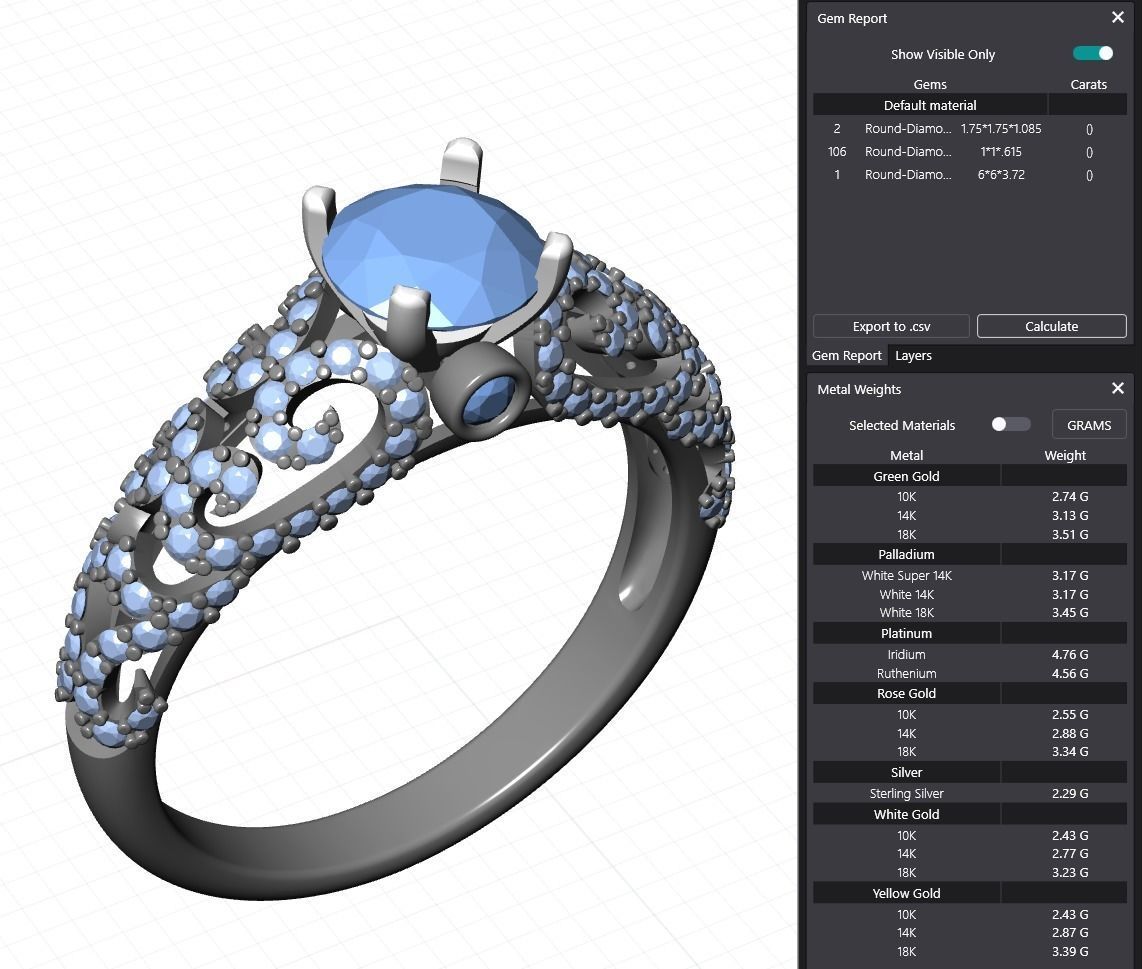 Beauty Ring 025 3D print model_8